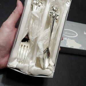 Silver plated Sheridan baby fork & spoon